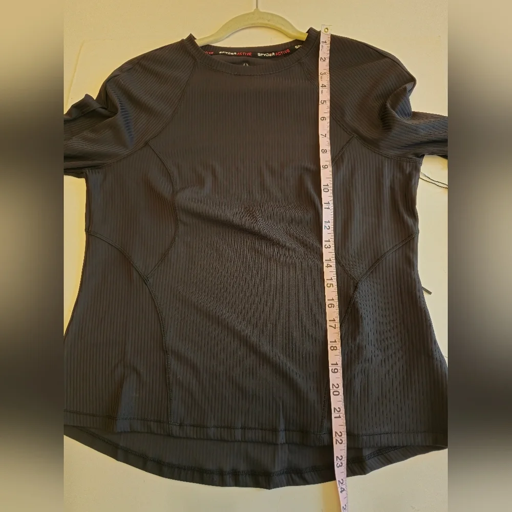 NWT Spyder Women's Active Pullover Crew Long Sleeves Shirt Black Size Medium - Picture 12 of 16